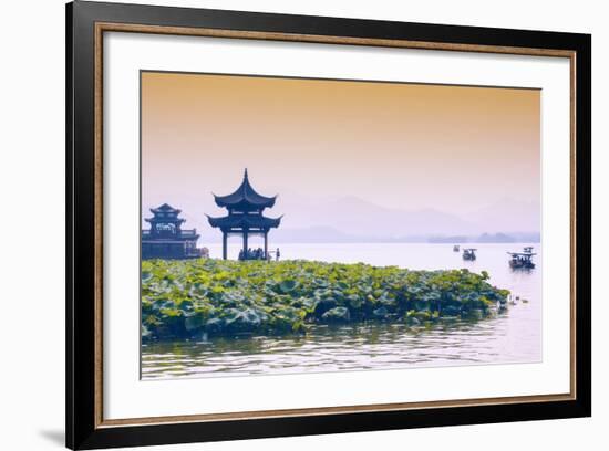 China 10MKm2 Collection - West Lake at sunset-Philippe Hugonnard-Framed Photographic Print