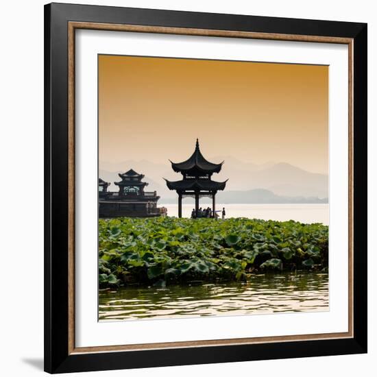 China 10MKm2 Collection - West Lake at sunset-Philippe Hugonnard-Framed Photographic Print