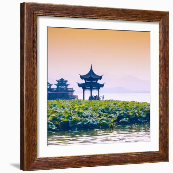 China 10MKm2 Collection - West Lake at sunset-Philippe Hugonnard-Framed Photographic Print