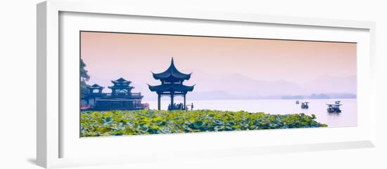 China 10MKm2 Collection - West Lake at sunset-Philippe Hugonnard-Framed Photographic Print