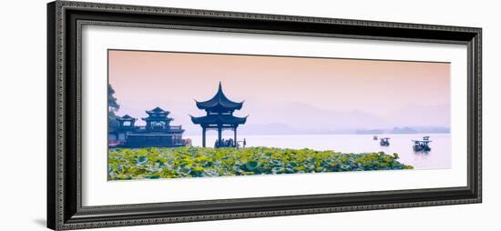 China 10MKm2 Collection - West Lake at sunset-Philippe Hugonnard-Framed Photographic Print