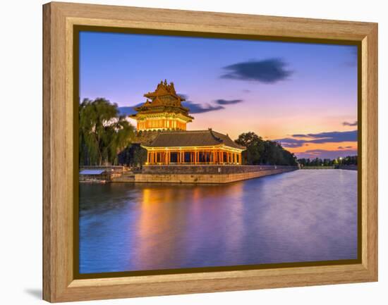 China, Beijing, Forbidden City, Palace Moat-Alan Copson-Framed Premier Image Canvas