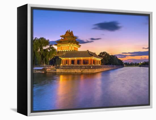 China, Beijing, Forbidden City, Palace Moat-Alan Copson-Framed Premier Image Canvas