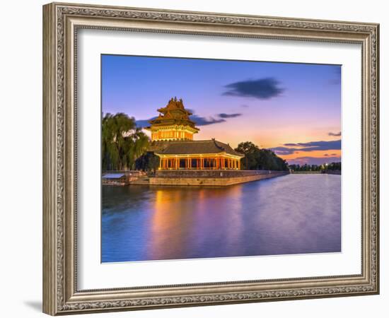 China, Beijing, Forbidden City, Palace Moat-Alan Copson-Framed Photographic Print