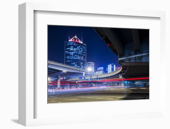 China, Beijing, Highway Overpass and Skyscrapers Along Third Ring Road-Paul Souders-Framed Photographic Print