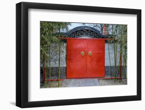 China, Beijing, Large Red Door Entry at Summer Palace-Terry Eggers-Framed Photographic Print