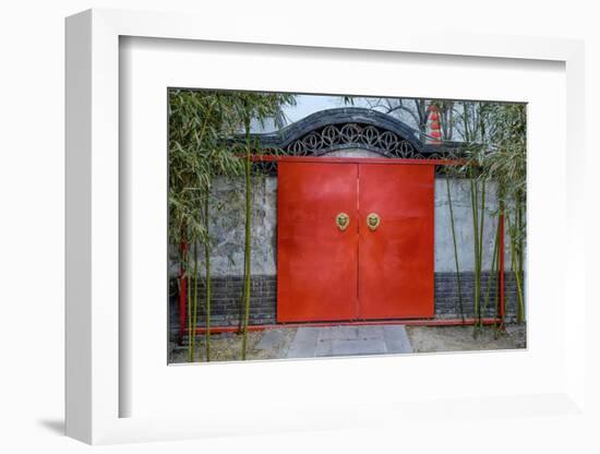 China, Beijing, Large Red Door Entry at Summer Palace-Terry Eggers-Framed Photographic Print