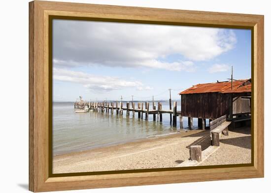 China Camp Pier-Lance Kuehne-Framed Premier Image Canvas