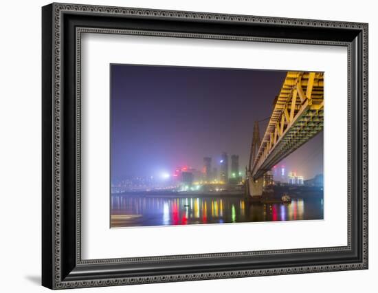 China, Chongqing, Dongshuimen Bridge Above Yangtze River-Paul Souders-Framed Photographic Print