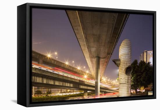 China, Chongqing, Overhead Expressways on Autumn Evening-Paul Souders-Framed Premier Image Canvas