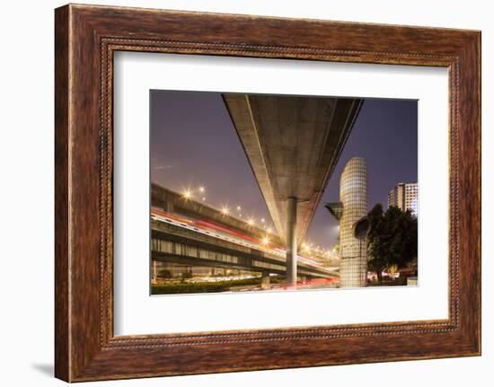 China, Chongqing, Overhead Expressways on Autumn Evening-Paul Souders-Framed Photographic Print