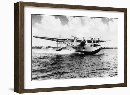 China Clipper flying out of Miami, Fl Photograph - Miami, FL-Lantern Press-Framed Art Print