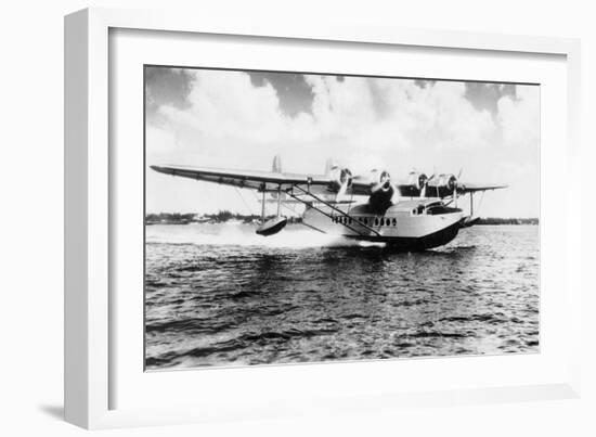 China Clipper flying out of Miami, Fl Photograph - Miami, FL-Lantern Press-Framed Art Print