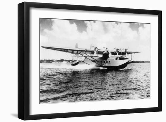 China Clipper flying out of Miami, Fl Photograph - Miami, FL-Lantern Press-Framed Premium Giclee Print