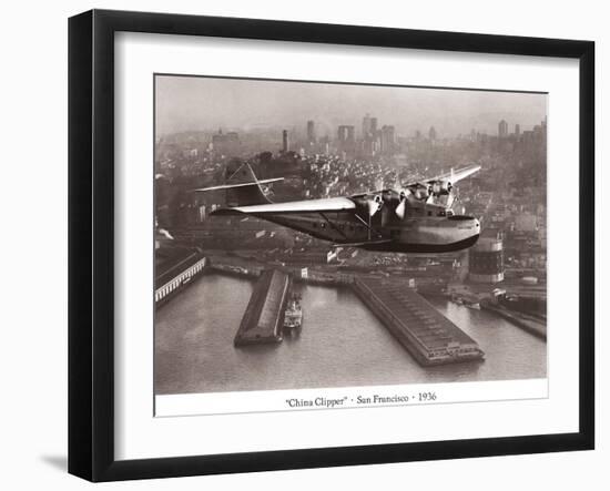 China Clipper, San Francisco, California, 1936-Clyde Sunderland-Framed Art Print