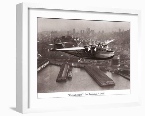 China Clipper, San Francisco, California, 1936-Clyde Sunderland-Framed Art Print