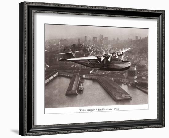 China Clipper, San Francisco, California, 1936-Clyde Sunderland-Framed Art Print