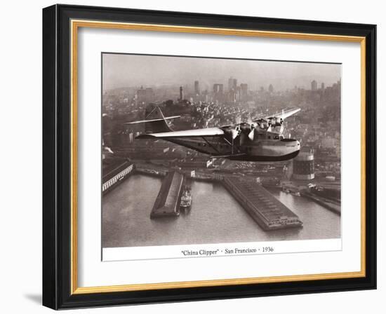 China Clipper, San Francisco, California, 1936-Clyde Sunderland-Framed Art Print