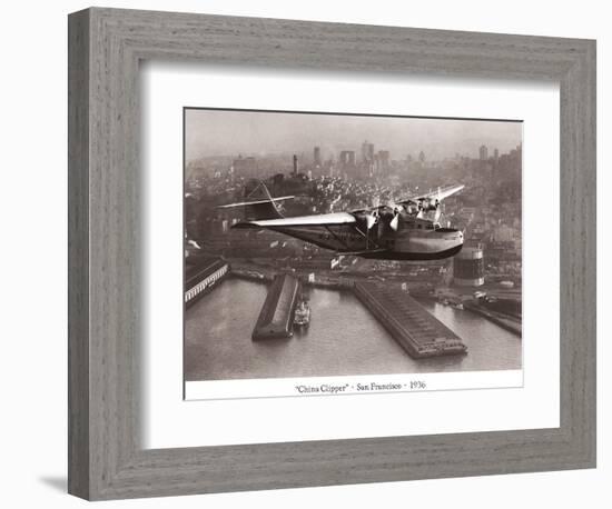 China Clipper, San Francisco, California, 1936-Clyde Sunderland-Framed Art Print