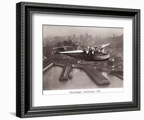 China Clipper, San Francisco, California, 1936-Clyde Sunderland-Framed Art Print