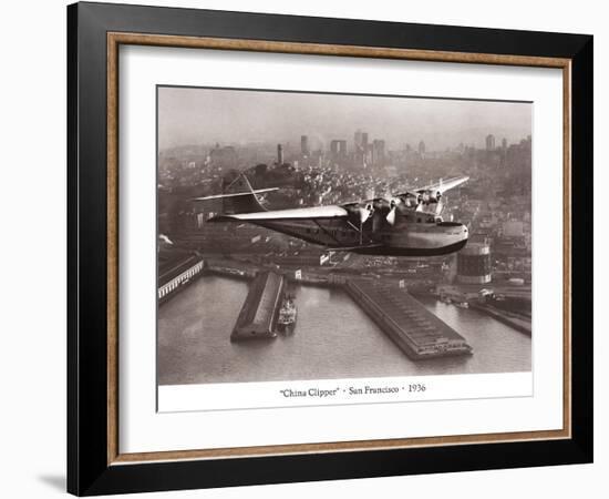 China Clipper, San Francisco, California, 1936-Clyde Sunderland-Framed Art Print