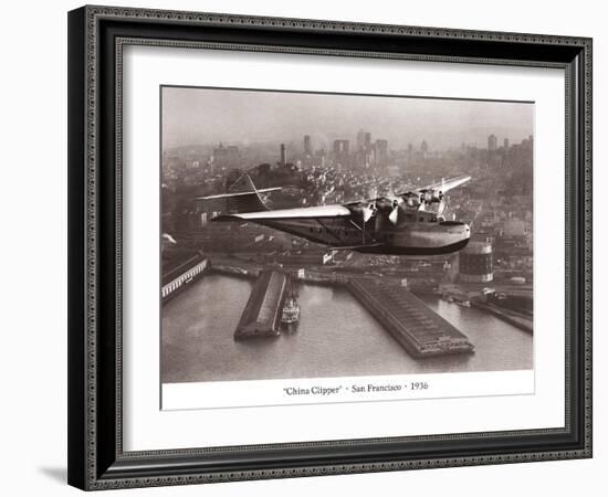 China Clipper, San Francisco, California, 1936-Clyde Sunderland-Framed Art Print