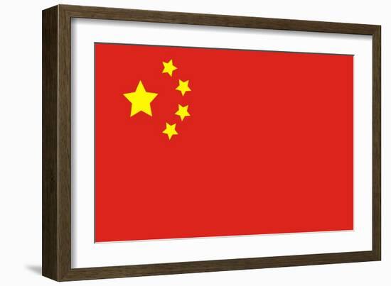 China Flag-AAAAAA-Framed Art Print