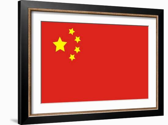 China Flag-AAAAAA-Framed Art Print