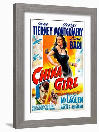 China Girl, Gene Tierney, George Montgomery, 1942-null-Framed Art Print