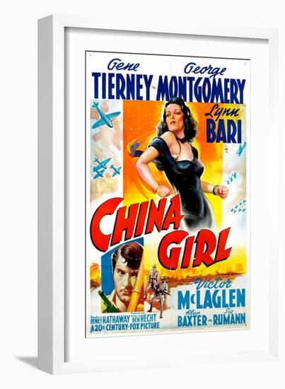 China Girl, Gene Tierney, George Montgomery, 1942-null-Framed Art Print