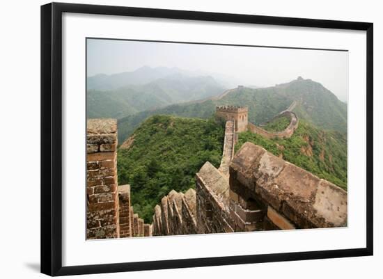 China, Great Wall, Hill Landscape and Watchtowers-Catharina Lux-Framed Photographic Print