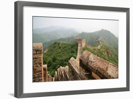 China, Great Wall, Hill Landscape and Watchtowers-Catharina Lux-Framed Photographic Print