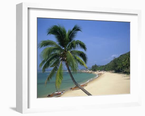 China, Hainan Island, Sanya, Beach Scene at Tianya-Haijiao Tourist Zone-Steve Vidler-Framed Photographic Print