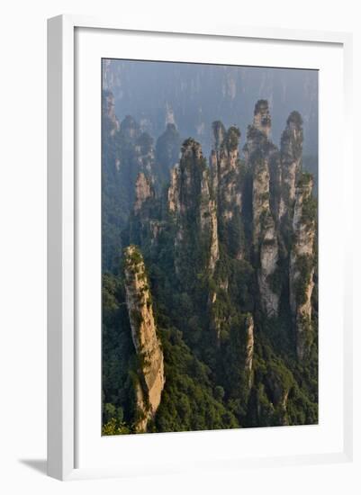 China, Hallelujah Mountains, Wulingyuan, Landscape and Many Peaks-Darrell Gulin-Framed Photographic Print