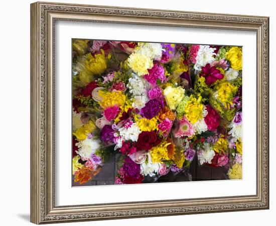 China, Hong Kong. Flower market on the street.-Terry Eggers-Framed Photographic Print