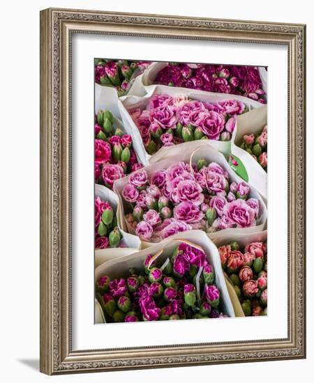 China, Hong Kong. Flower market.-Julie Eggers-Framed Photographic Print