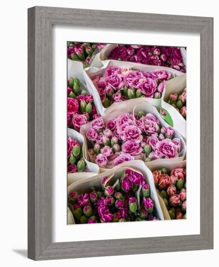 China, Hong Kong. Flower market.-Julie Eggers-Framed Photographic Print