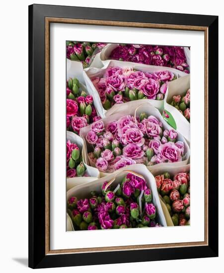 China, Hong Kong. Flower market.-Julie Eggers-Framed Photographic Print