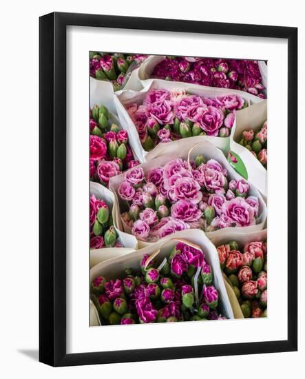 China, Hong Kong. Flower market.-Julie Eggers-Framed Photographic Print
