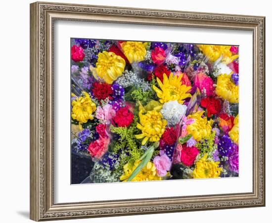 China, Hong Kong. Flower market.-Julie Eggers-Framed Photographic Print