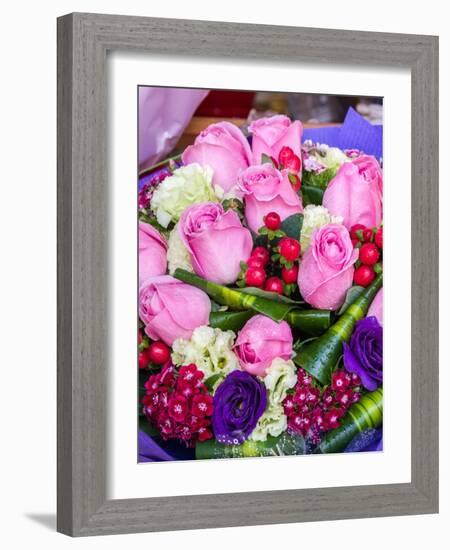 China, Hong Kong. Flower market.-Julie Eggers-Framed Photographic Print