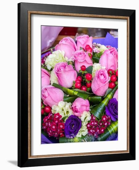 China, Hong Kong. Flower market.-Julie Eggers-Framed Photographic Print