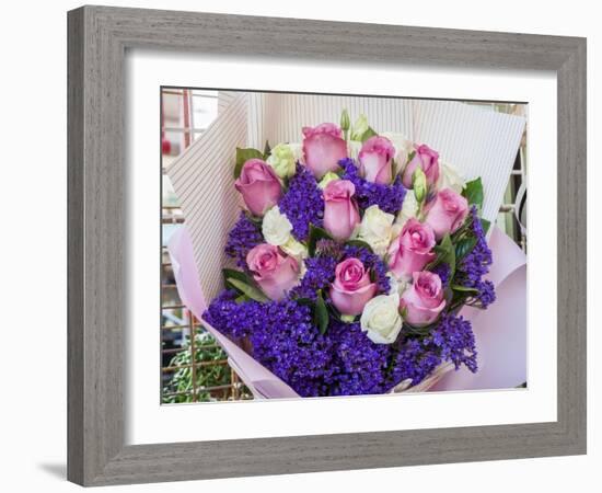 China, Hong Kong. Flower market.-Julie Eggers-Framed Photographic Print