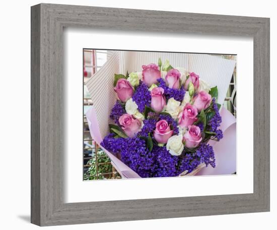 China, Hong Kong. Flower market.-Julie Eggers-Framed Photographic Print