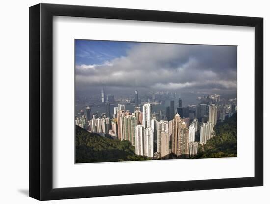 China, Hong Kong, View of Downtown Area from the Peak Viewing Area-Terry Eggers-Framed Photographic Print