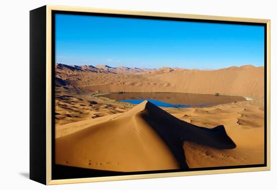 China, Inner Mongolia, Badain Jaran Desert, Gobi Desert-Tuul And Bruno Morandi-Framed Premier Image Canvas