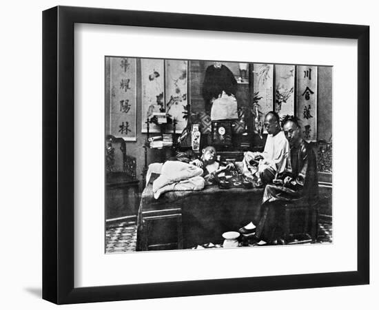 China: Opium Smokers-null-Framed Photographic Print