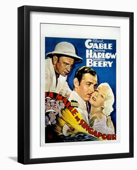 China Seas, Wallace Beery, Clark Gable, Jean Harlow, 1935-null-Framed Photo