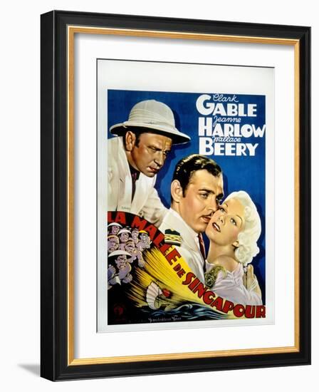 China Seas, Wallace Beery, Clark Gable, Jean Harlow, 1935-null-Framed Photo