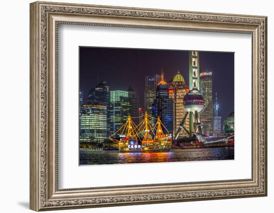 China, Shanghai, Pudong District, Financial District Including Oriental Pearl Tower-Alan Copson-Framed Photographic Print